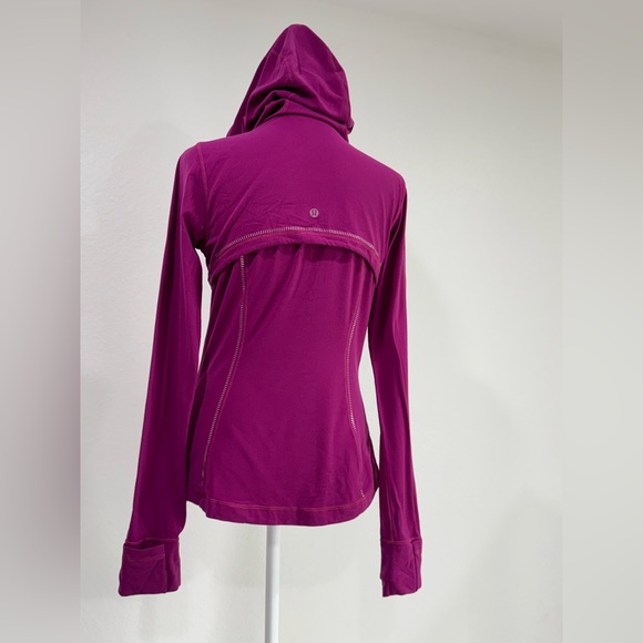 Lululemon Hooded Define Jacket Zip Front Logo Fuschia Women Sz 8 - Picture 3 of 15